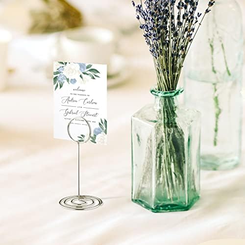 Cyrico 40 Pcs Table Number Place Card Holder with Silver Clamps