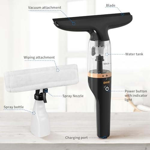 Eave Rechargeable Window Vacuum Squeegee Set