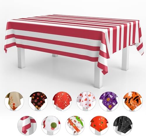 Grandipity American Flag 3 Pack Premium Disposable Plastic Tablecloth 54x108 Inch