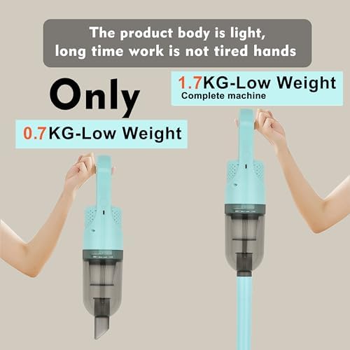 6-in-1 Lightweight Stick Vacuum Cleaner with 100W Motor Cordless Portable for Hard Floors Carpets and Pet Hair