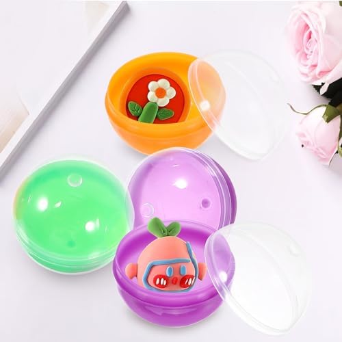 50pcs Empty Gumball Machine Capsules Plastic Ball Candy Container Mini Party Favor Egg for DIY Craft