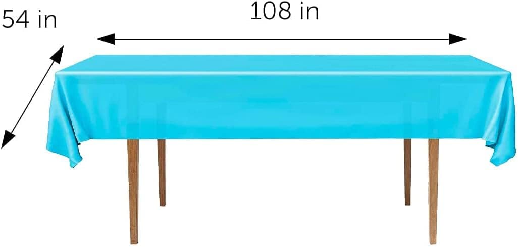 DecorRack 6 Pack Rectangular Tablecloths 54x108 BPA-Free