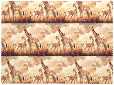 Giraffe Mother And Child Square Tablecloth 54x72 Inches