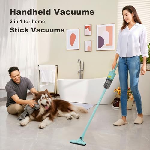 TROURAY 6-in-1 Rechargeable Stick Vacuum Cleaner Green