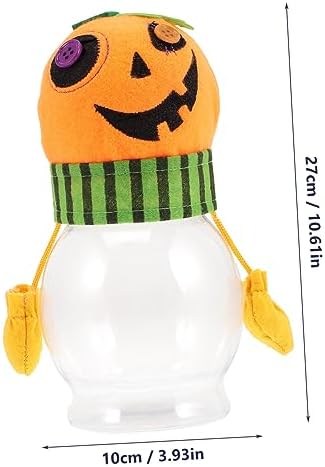 Halloween Candy Jar with Pumpkin Design for Parties and Home Use