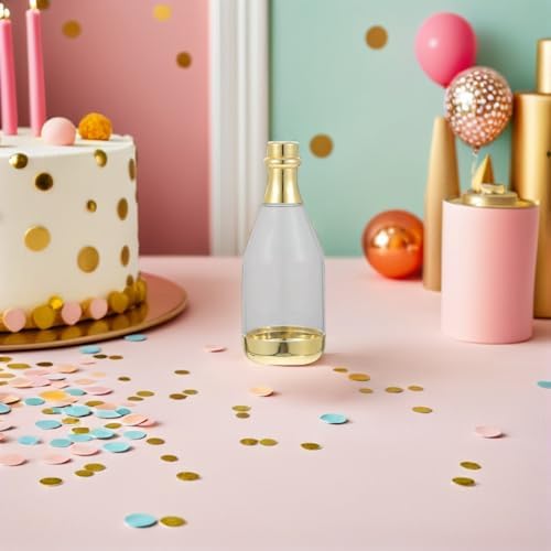 20 PCS Gold Candy Bottles - Clear Mini Party Favor Containers