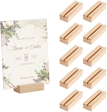 10 PCS Wood Place Card Holders for Events and Decor