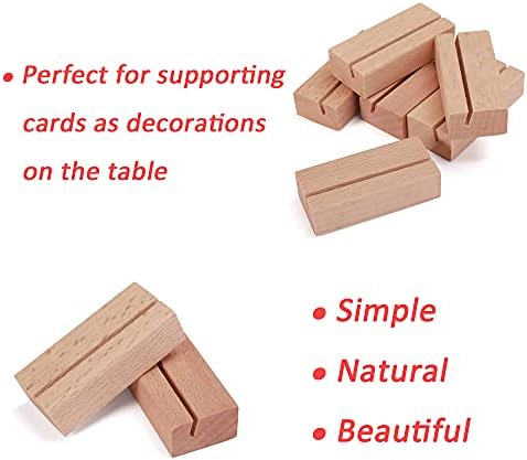 WILLOWDALE 6Pcs 217 Inch Place Card Holder Wooden Stand for Display Party Decorations