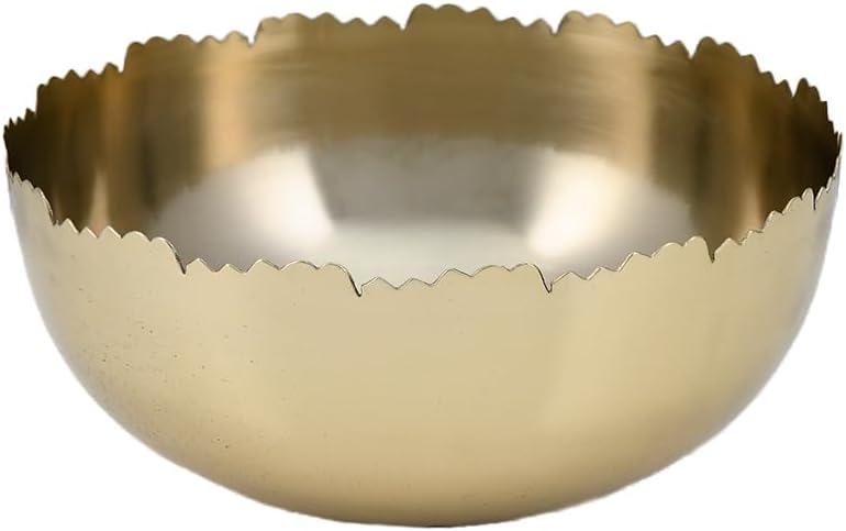 Serene Spaces Living Artisanal Gold Iron Bowl