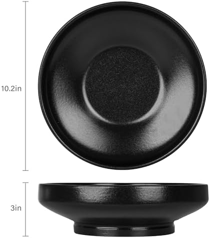 SLIVOUS Ceramic Fruit Bowl 102 Inch Black
