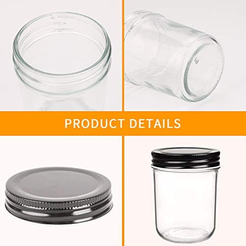 QAPPDA 6oz Glass Jars Set of 30 With Lids