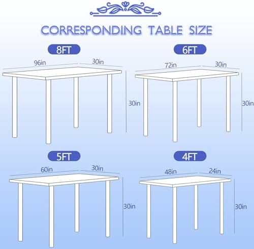 Customized Table Cloth with Logo 4FT 5FT 6FT 8FT for Events
