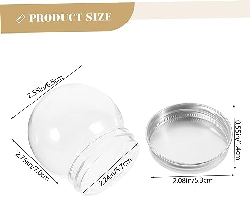 150ml Plastic Candy Bottle 12 Pack Light Bulb Shaped Snow Globe Kit