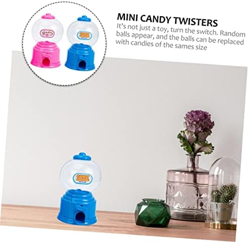 2pcs Vintage Candy Dispenser Machines for Kids Party Decorations Blue and Pink