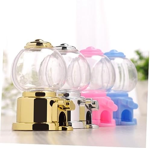 4pcs Manual Gumball Machine Candy Dispenser Retro Decor Fun Desktop Containers for Parties