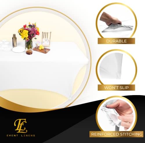 6ft Spandex Tablecloth Rectangular - Wedding Banquet Linen Cover