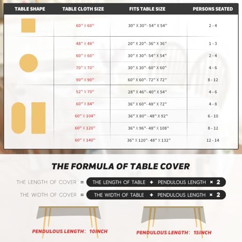 Horaldaily White Birthday Tablecloth 60x84 Inch