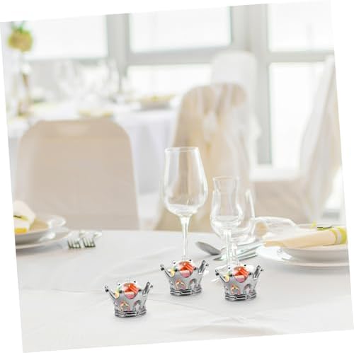 12pcs Cupcake Containers with Dome Silver Candy Boxes for Wedding Favors