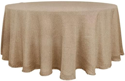 Balsa Circle 120 Inch Round Faux Burlap Tablecloth