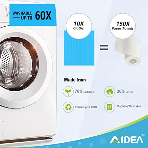 AIDEA Swedish Dish Cloths 20 Pack Reusable Kitchen Towels