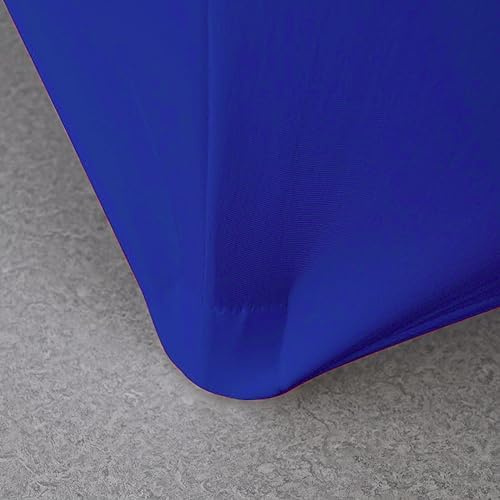 2 Pack 6FT Royal Blue Spandex Tablecloth for Rectangular Table Events