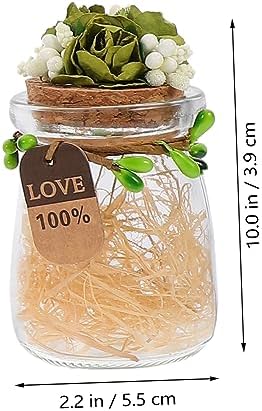 MAGICLULU 4pcs Creative Wedding Candy Glass Jars for Parties
