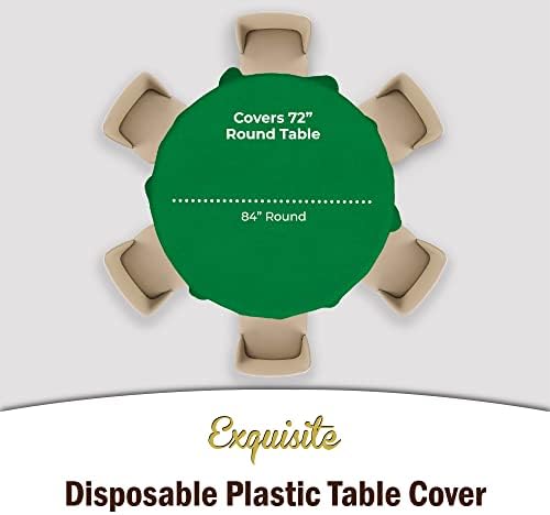 Party Solids 6-Pack Emerald Green Tablecloth