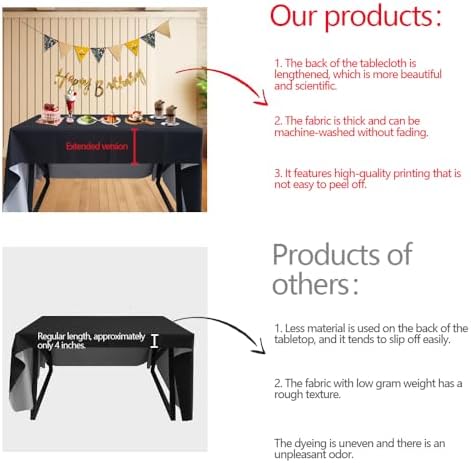 Custom Table Cloth with Business Logo Text 4FT