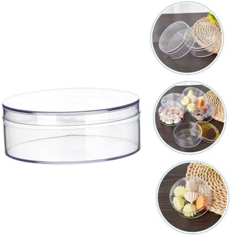 VALICLUD 6pcs Round Candy Storage Box Lid Treat Organizer for Pills and Tiny Jewelry