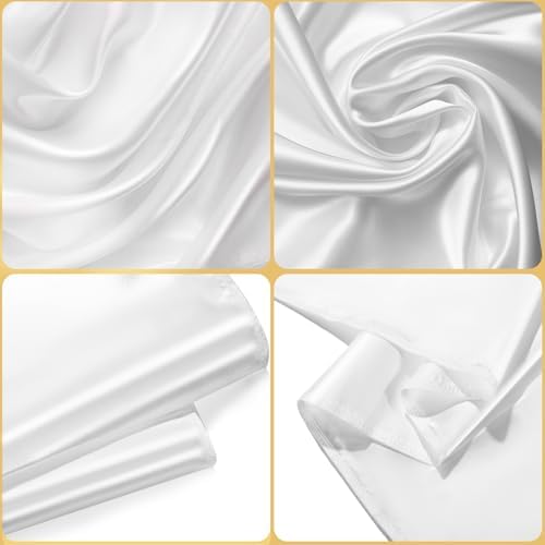 KINREEB Satin Table Cloth 58x102 Inch White