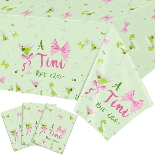 3 Pack Green Martini Tablecloths Birthday Decorations