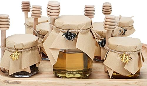 24 Pack 15oz Mini Hexagon Honey Jars with Gold Lids