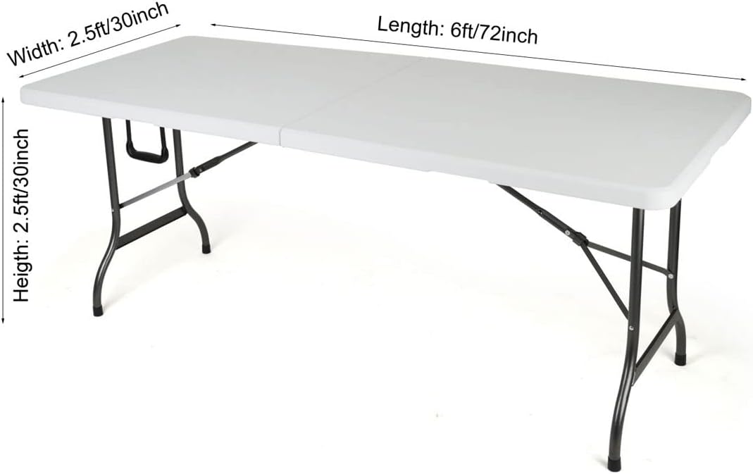 2 Pack 6FT Black Spandex Tablecloth for Rectangular Tables