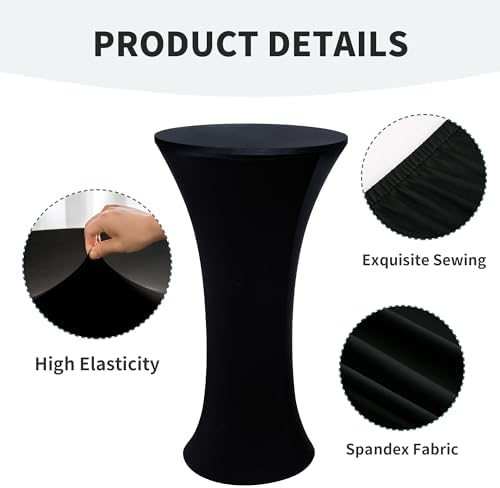 Wolkemer 4PCS Round Cocktail Table Cover
