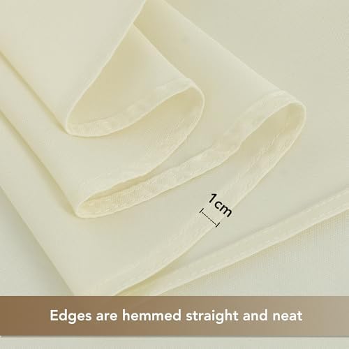 Sancua 6 Pack Rectangle Tablecloths for 4ft Tables 60x84 Inch Beige Washable Table Cover
