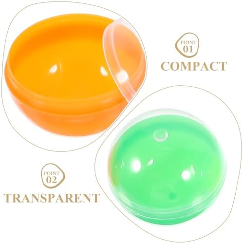 50pcs Empty Gumball Machine Capsules Plastic Ball Candy Container Mini Party Favor Egg for DIY Craft