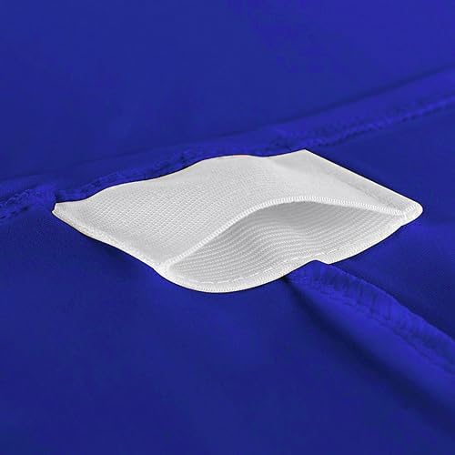 2 Pack 6FT Royal Blue Spandex Tablecloth for Rectangular Table Events