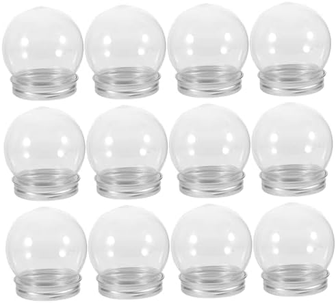 150ml Plastic Candy Bottle 12 Pack Light Bulb Shaped Snow Globe Kit