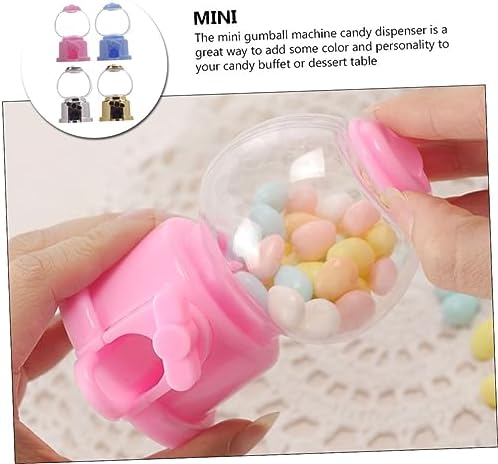GLEAVI 4pcs Mini Gumball Machine Candy Dispenser