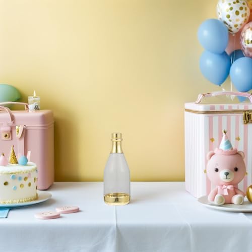 20 PCS Gold Candy Bottles - Clear Mini Party Favor Containers