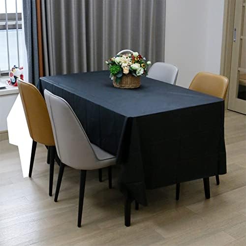 3 Pack Black Disposable Tablecloth 54x108 Inches