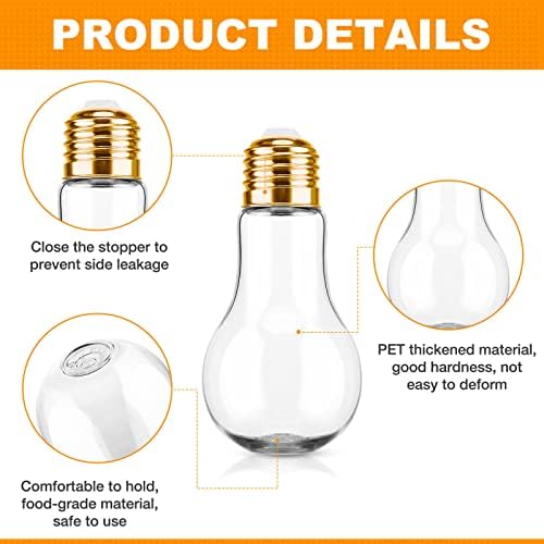 72 Plastic Light Bulb Candy Boxes with Gold Lids