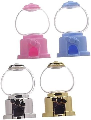 GLEAVI 4pcs Small Candy Dispenser Gumball Machine Toy for Parties