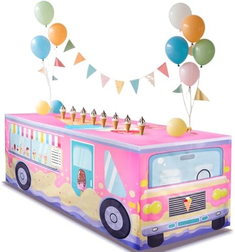 6FT Ice Cream Truck Themed Tablecloth