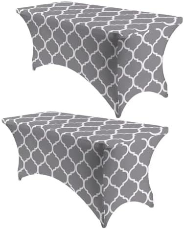 NILUOH 2 Pack 6FT Spandex Tablecloths