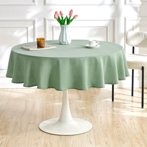 Textured 50 Inch Round Tablecloth - Waterproof Wipeable
