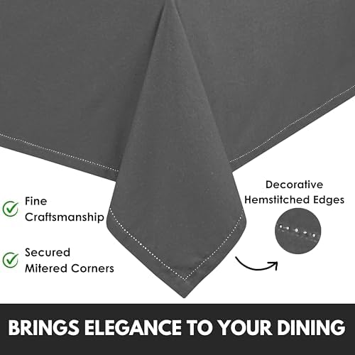 Softopia Cotton Grey Table Cloth 60x84 Rectangle