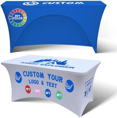 Customized Table Cloth with Logo 4FT Spandex Open Back