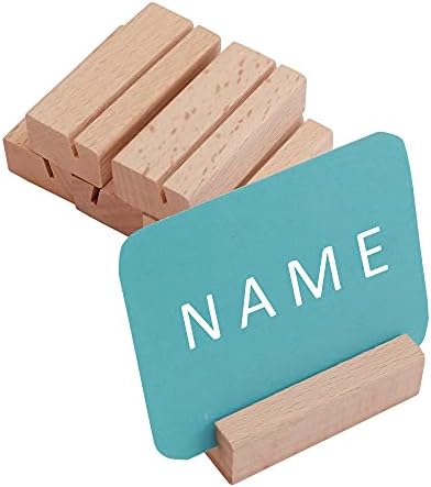 WILLOWDALE 6Pcs 217 Inch Place Card Holder Wooden Stand for Display Party Decorations