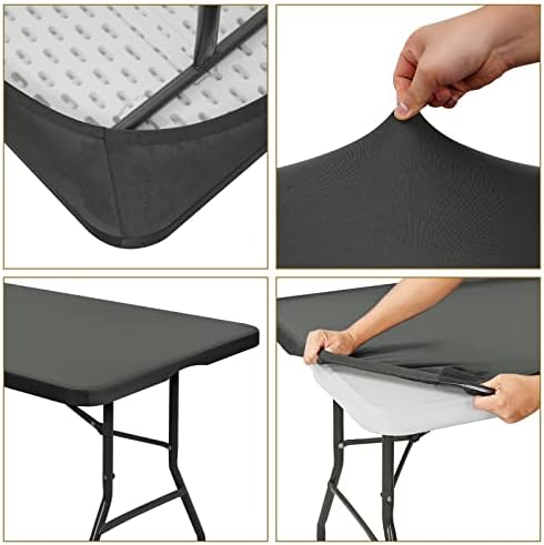 10 Pack Stretch Table Covers for 8 Tables Washable and Durable
